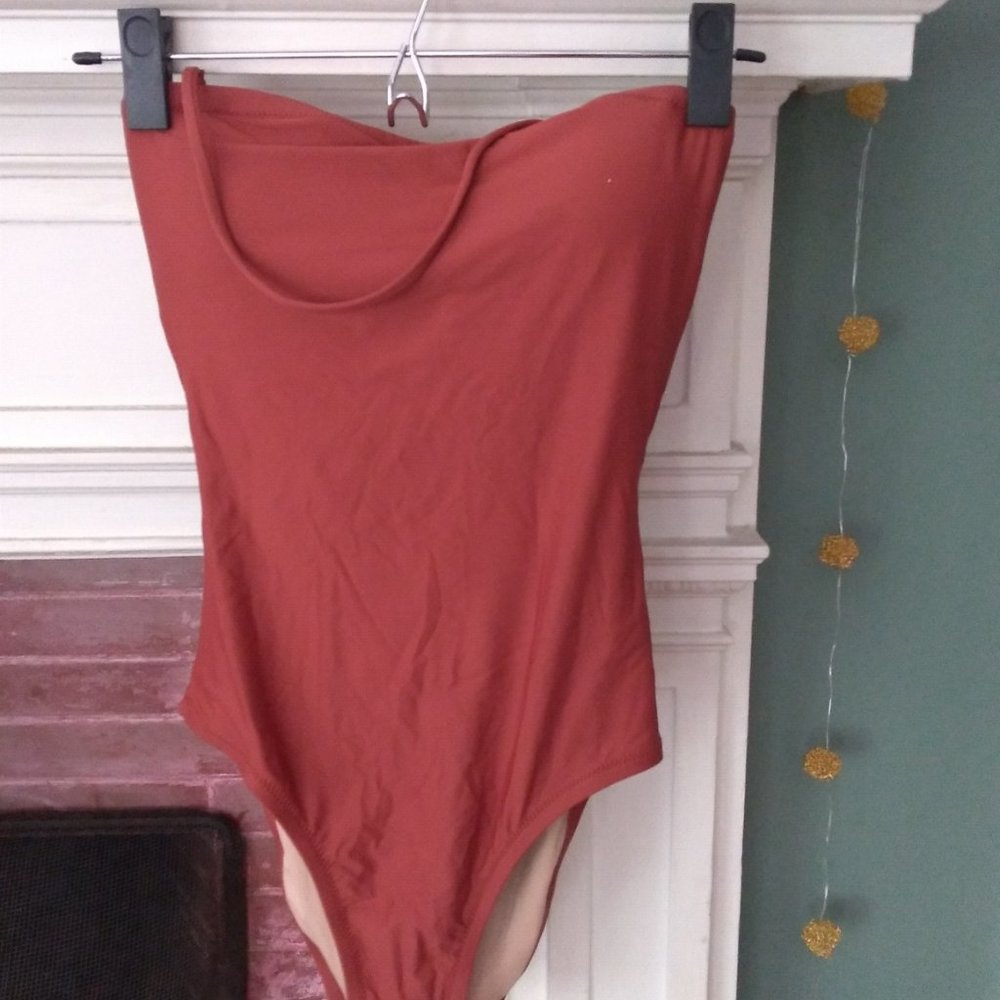 NWT J. Crew Cross-back bandeau one-piece swimsuit